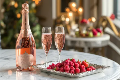 Dégustation Champagne Rosé Millésimé.