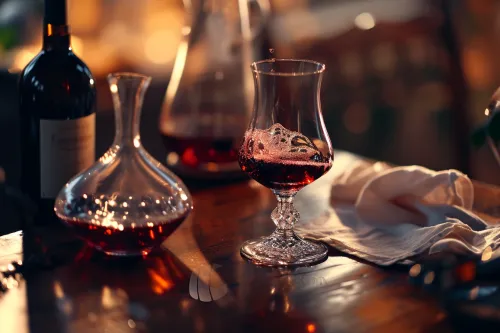 Dégustation de vin tannique.